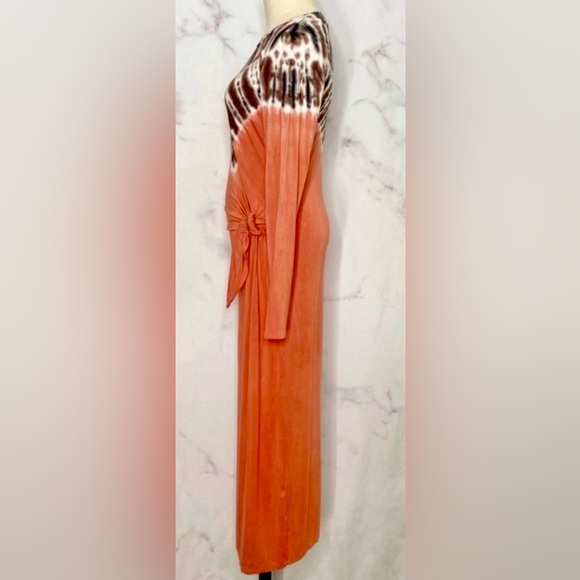 Young Fabulous & Broke Bennet Jersey Tie Dye Midi Dress in Henna Pluto ZB1 - Picture 5 of 9
